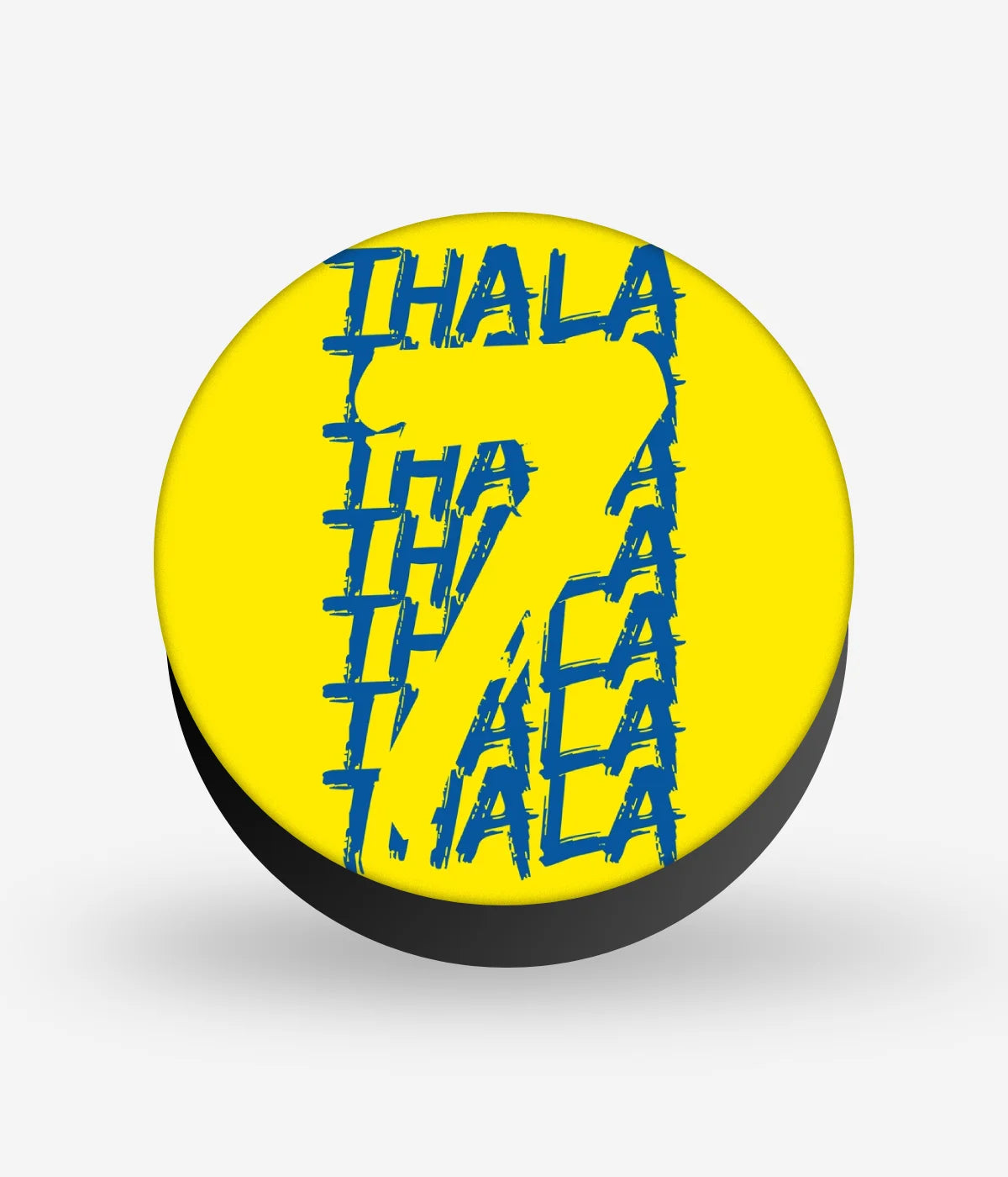 Mobile phone grip with a colorful design on a white background