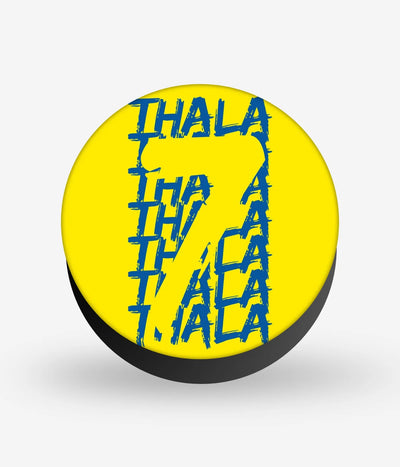 Mobile phone grip with a colorful design on a white background