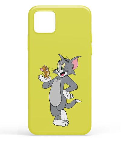 A front-on view of soft silicone phone case with a colorful design.