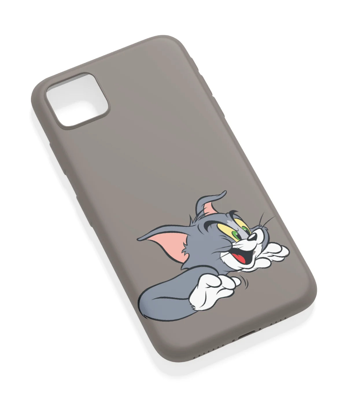 An angled view of a soft silicone case featuring a vibrant design.