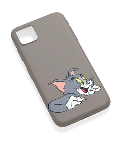 An angled view of a soft silicone case featuring a vibrant design.