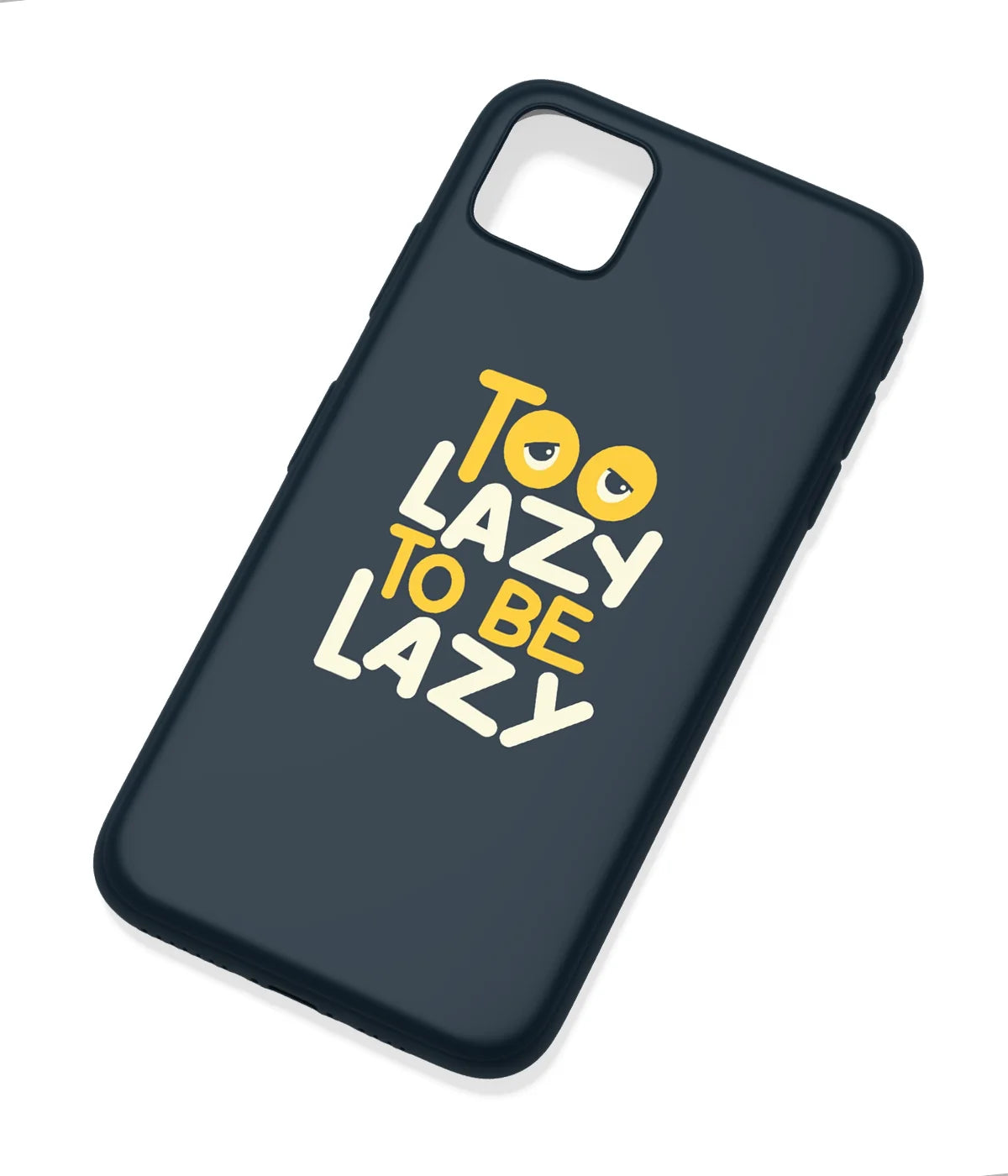 An angled view of a soft silicone case featuring a colorful design.