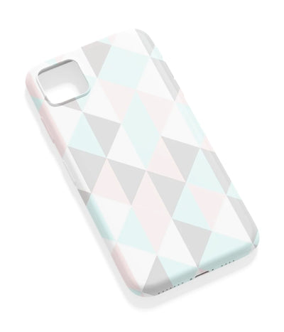 An angled view of a soft silicone case featuring a vibrant design.