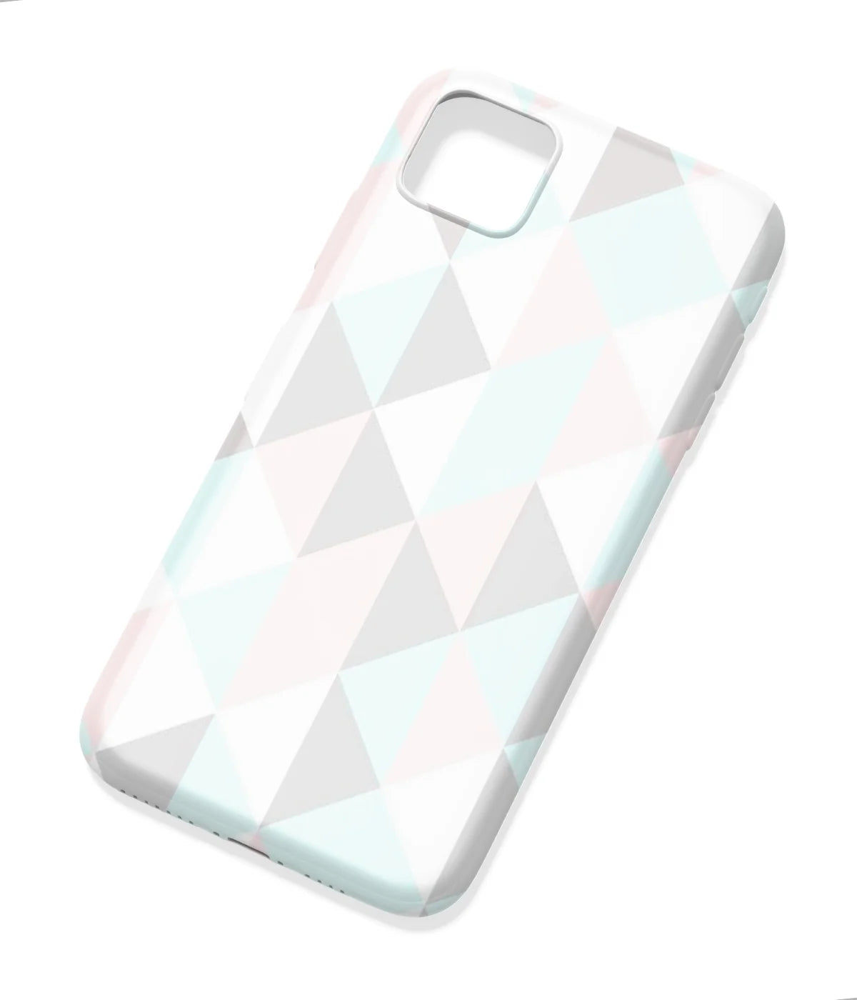 An angled view of a soft silicone case featuring a colorful design.