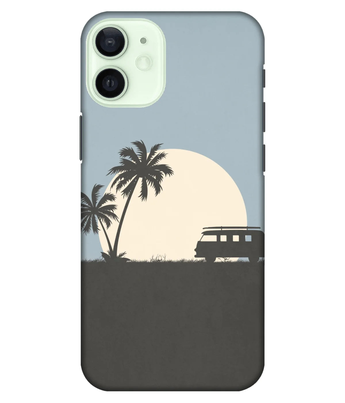 A product shot of a slim hard case with a colorful design.