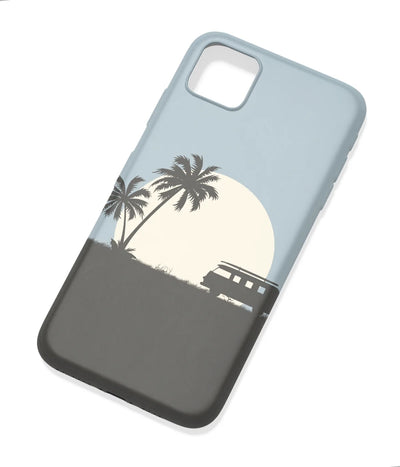 An angled view of a soft silicone case featuring a colorful design.