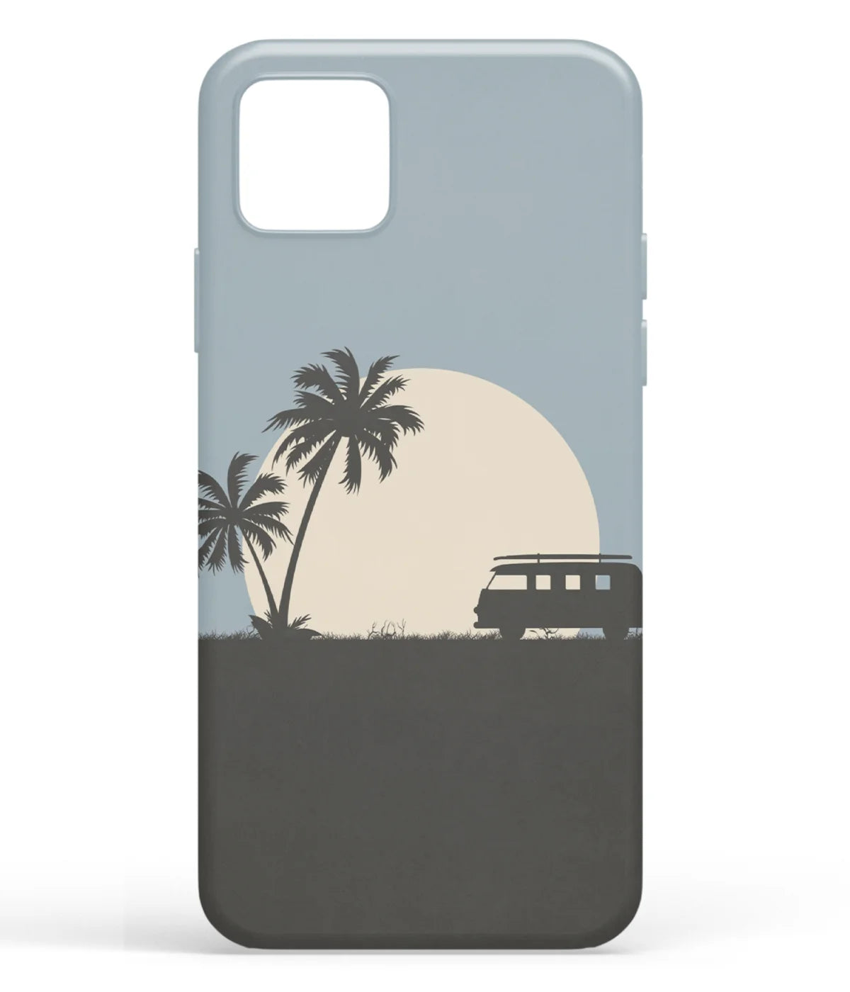 A front-on view of soft silicone phone case with a colorful design.