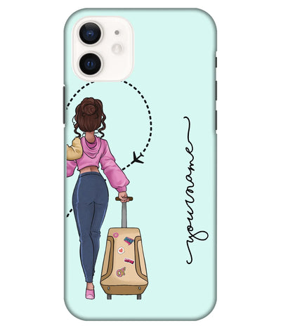 A product shot of a slim hard case with a customizable name.