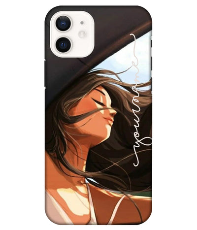 A product shot of a slim hard case with a customizable name.