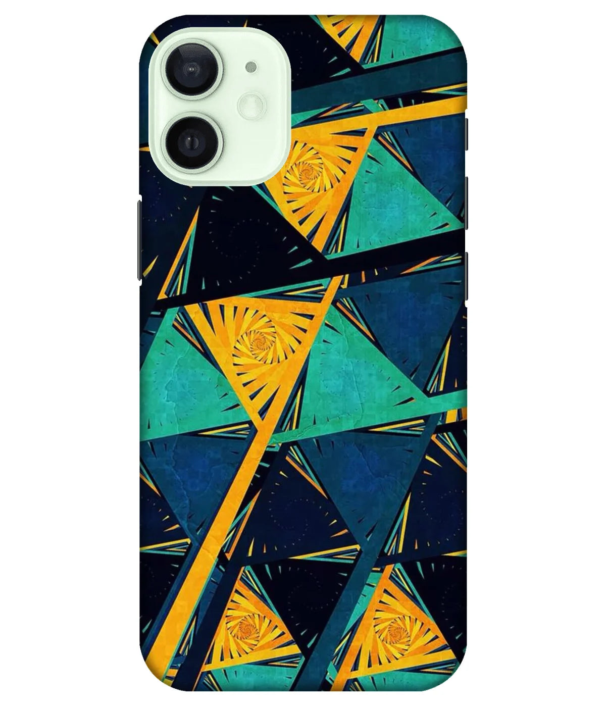 A product shot of a slim hard case with a colorful design.