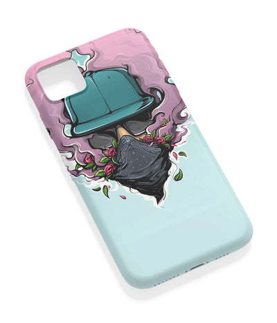 An angled view of a soft silicone case featuring a vibrant design.