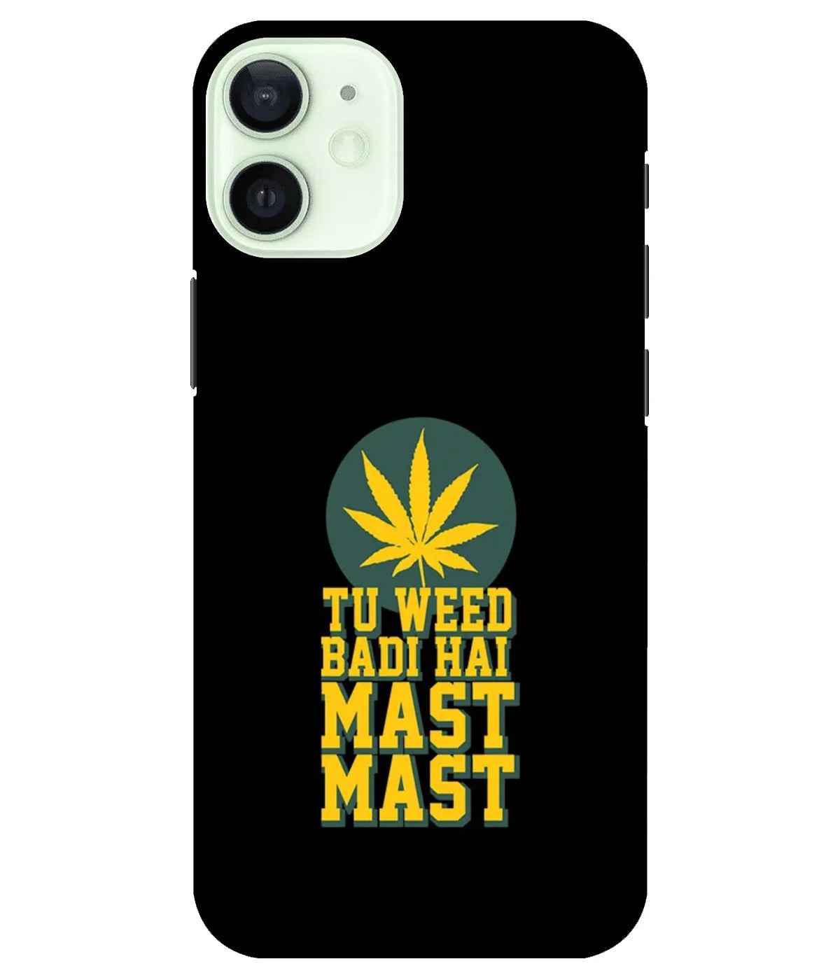 A product shot of a slim hard case with a colorful design.