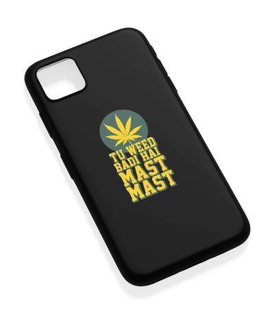 An angled view of a soft silicone case featuring a vibrant design.