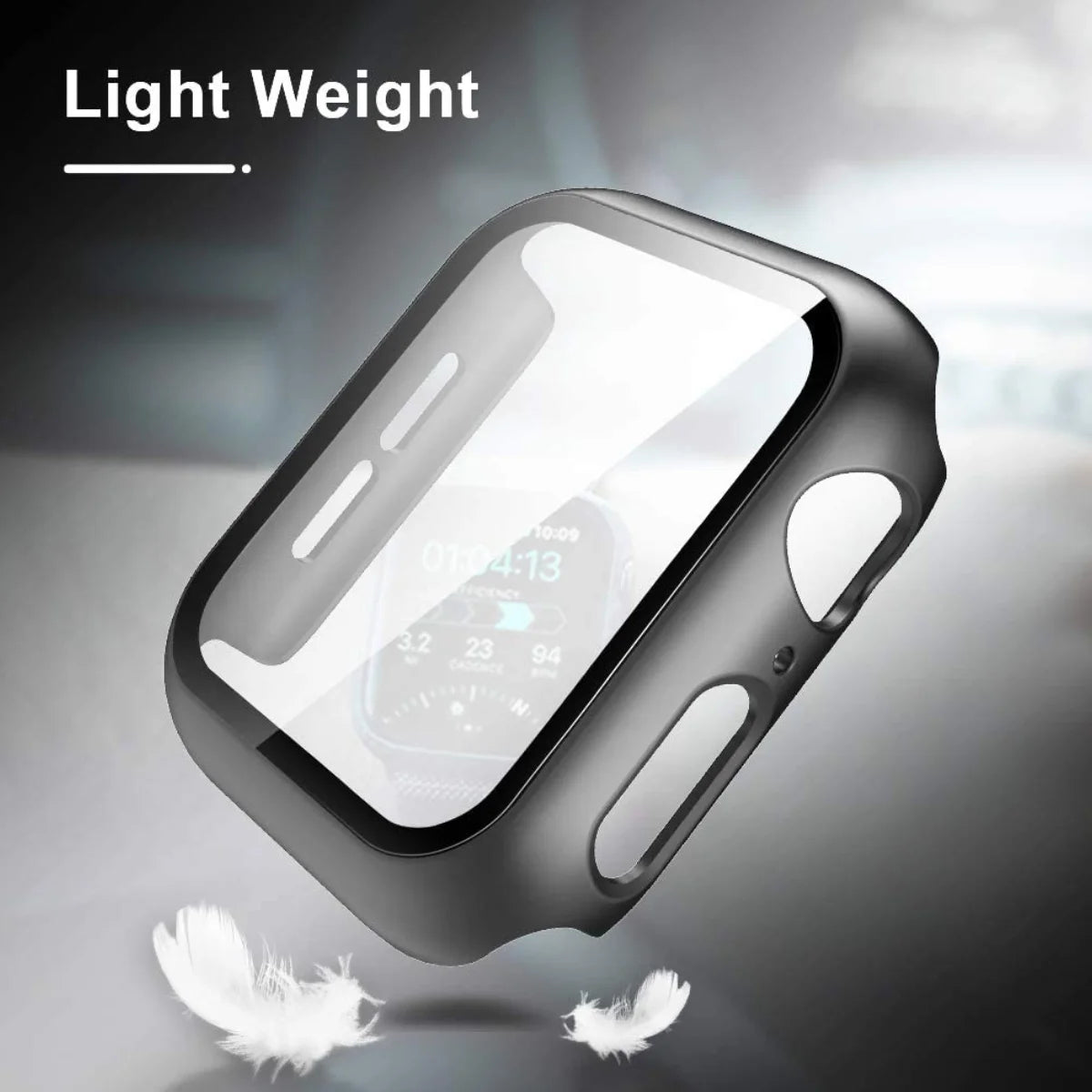 Image demonstrating ultra-lightweight and slim profile of Apple watch case, designed to provide heavy-duty protection without adding bulk to the wrist.