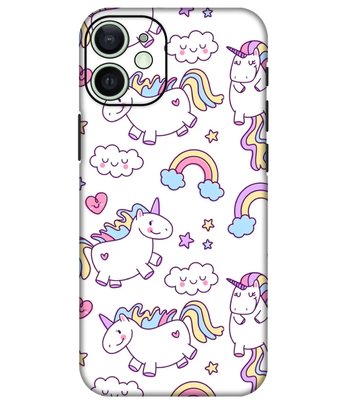 Image of a phone case featuring a mobile skin with a graphic design.