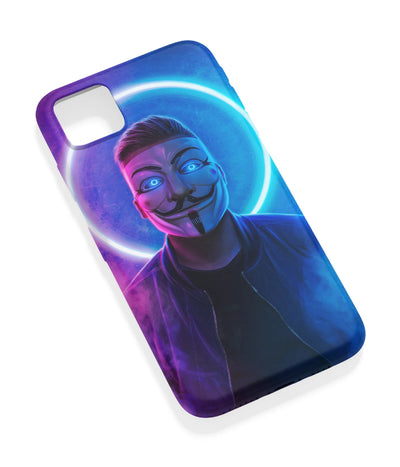 An angled view of a soft silicone case featuring a vibrant design.
