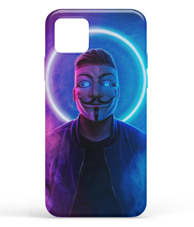 A front-on view of soft silicone phone case with a colorful design.