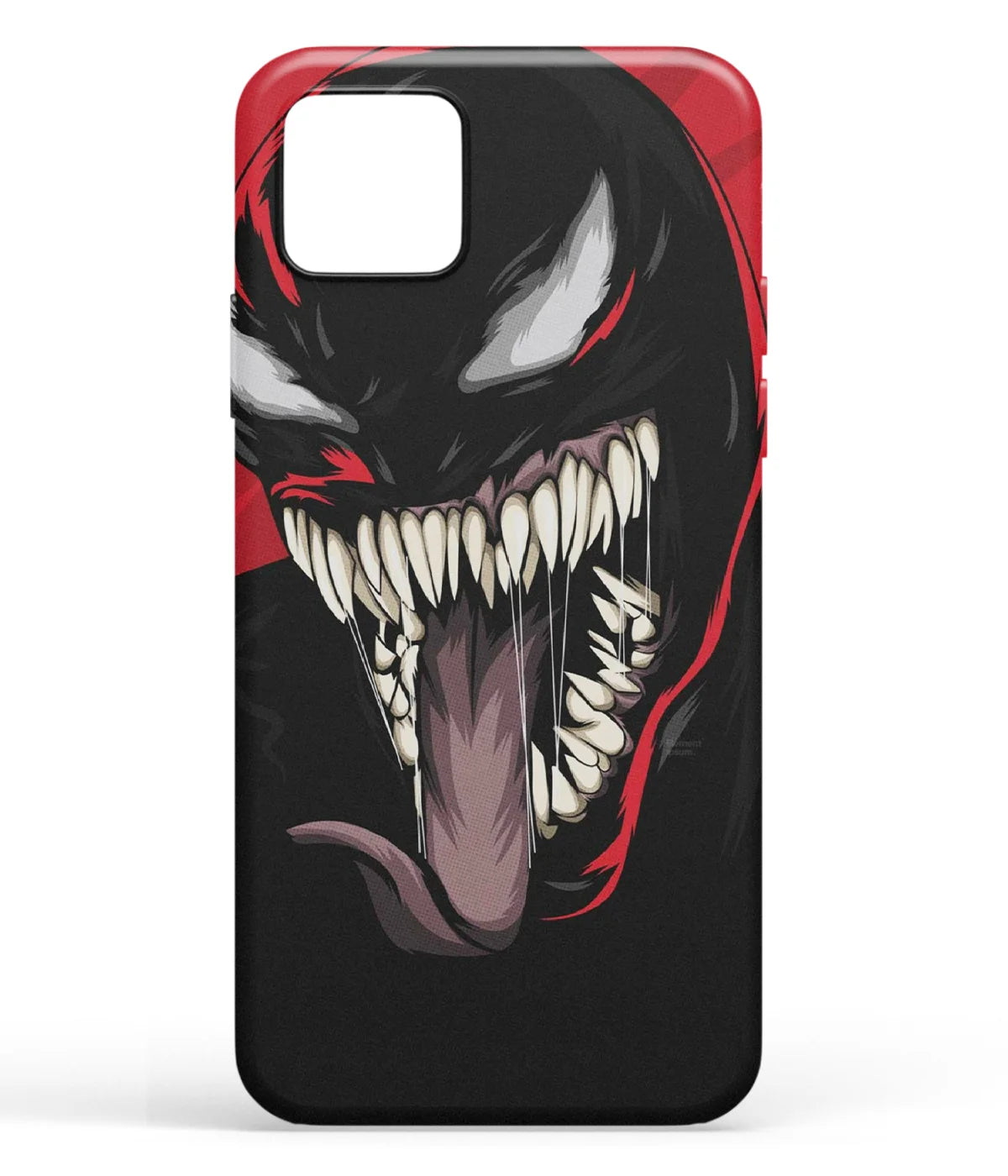 A front-on view of soft silicone phone case with a colorful design.