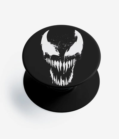 A top-down view of a phone grip holder on a clean white background