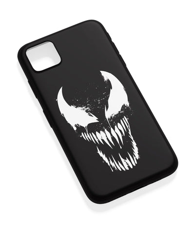 An angled view of a soft silicone case featuring a vibrant design.