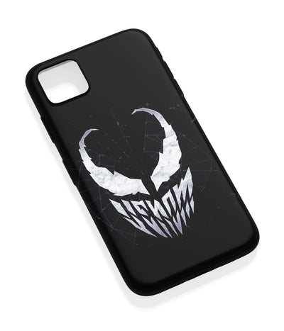 An angled view of a soft silicone case featuring a vibrant design.