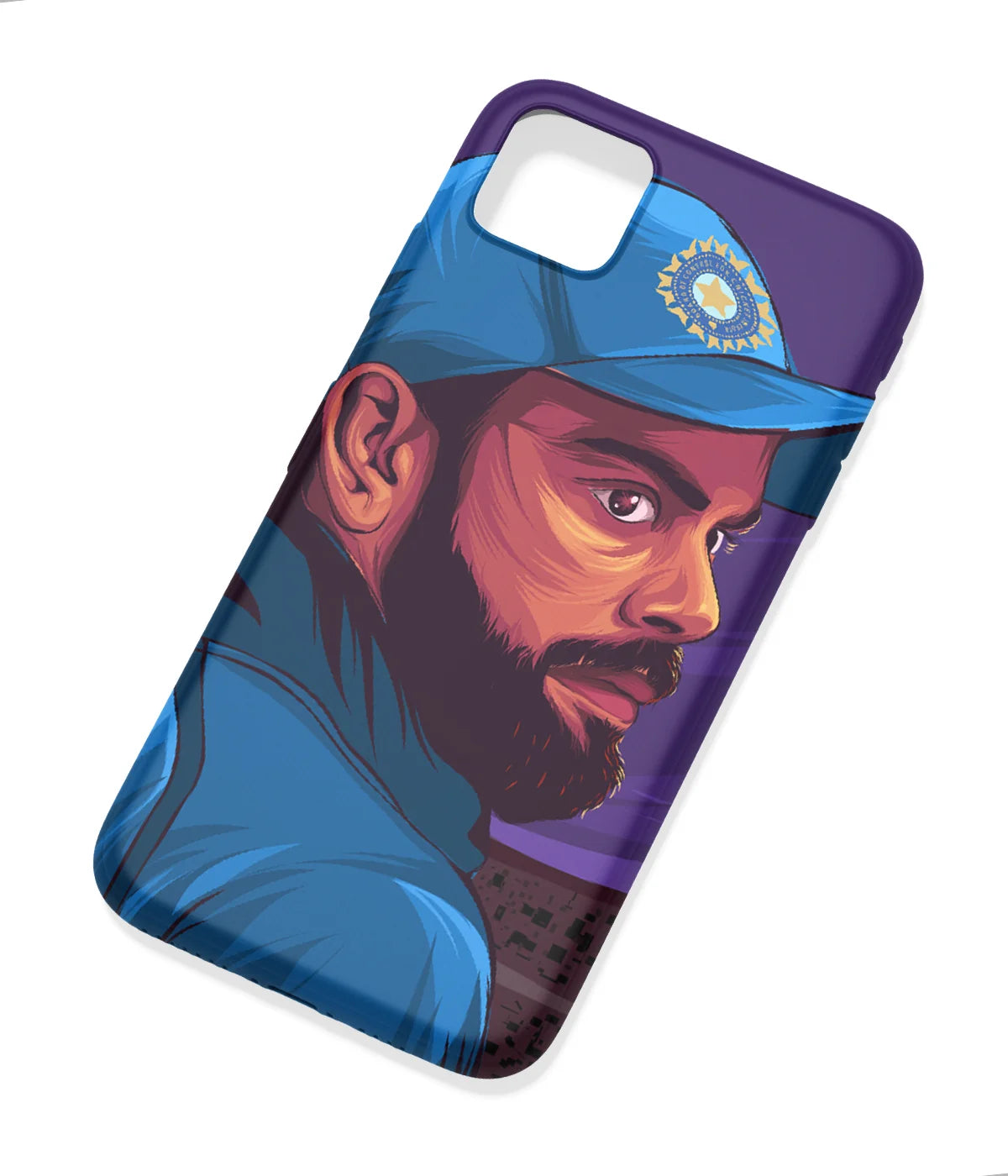 An angled view of a soft silicone case featuring a colorful design.