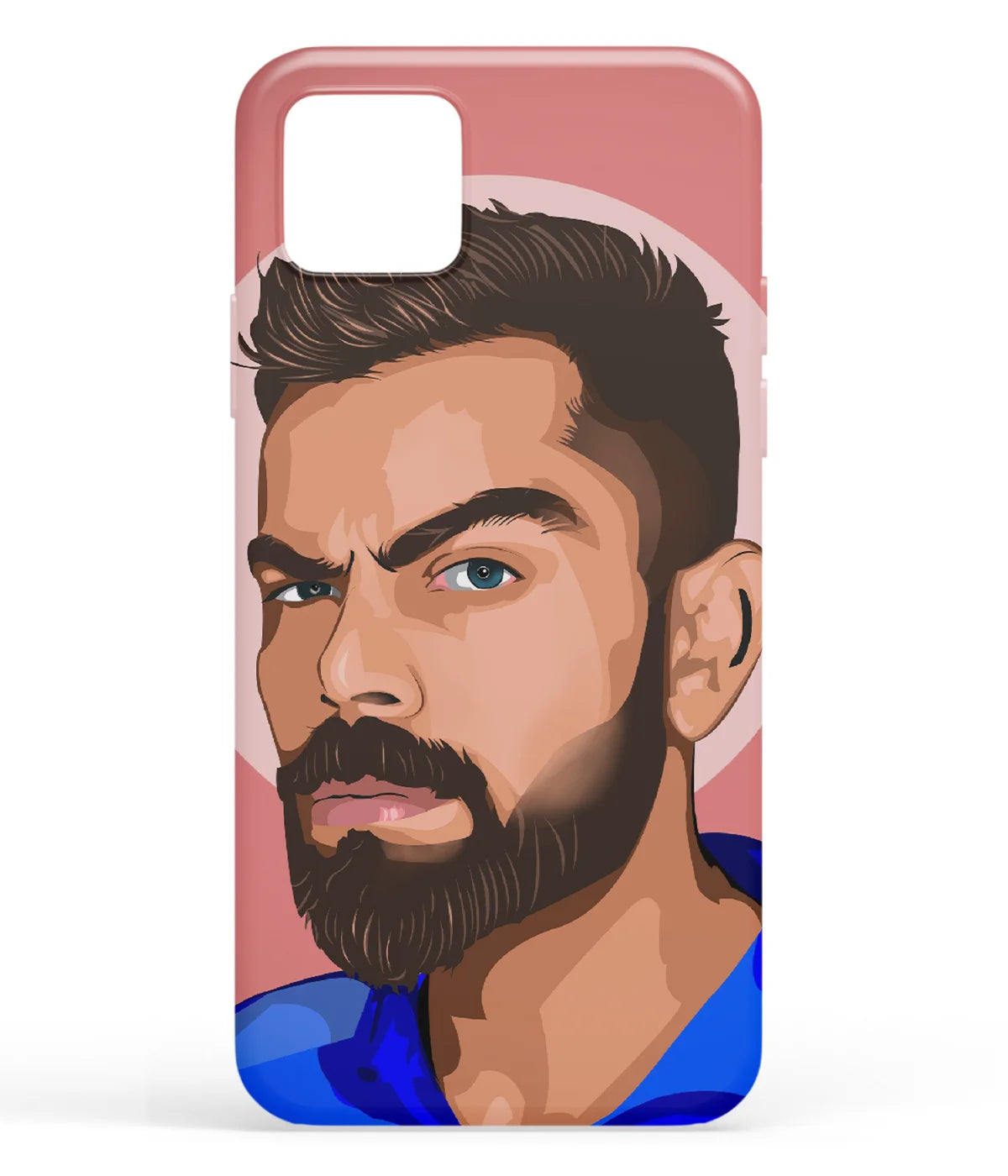 A front-on view of soft silicone phone case with a colorful design.