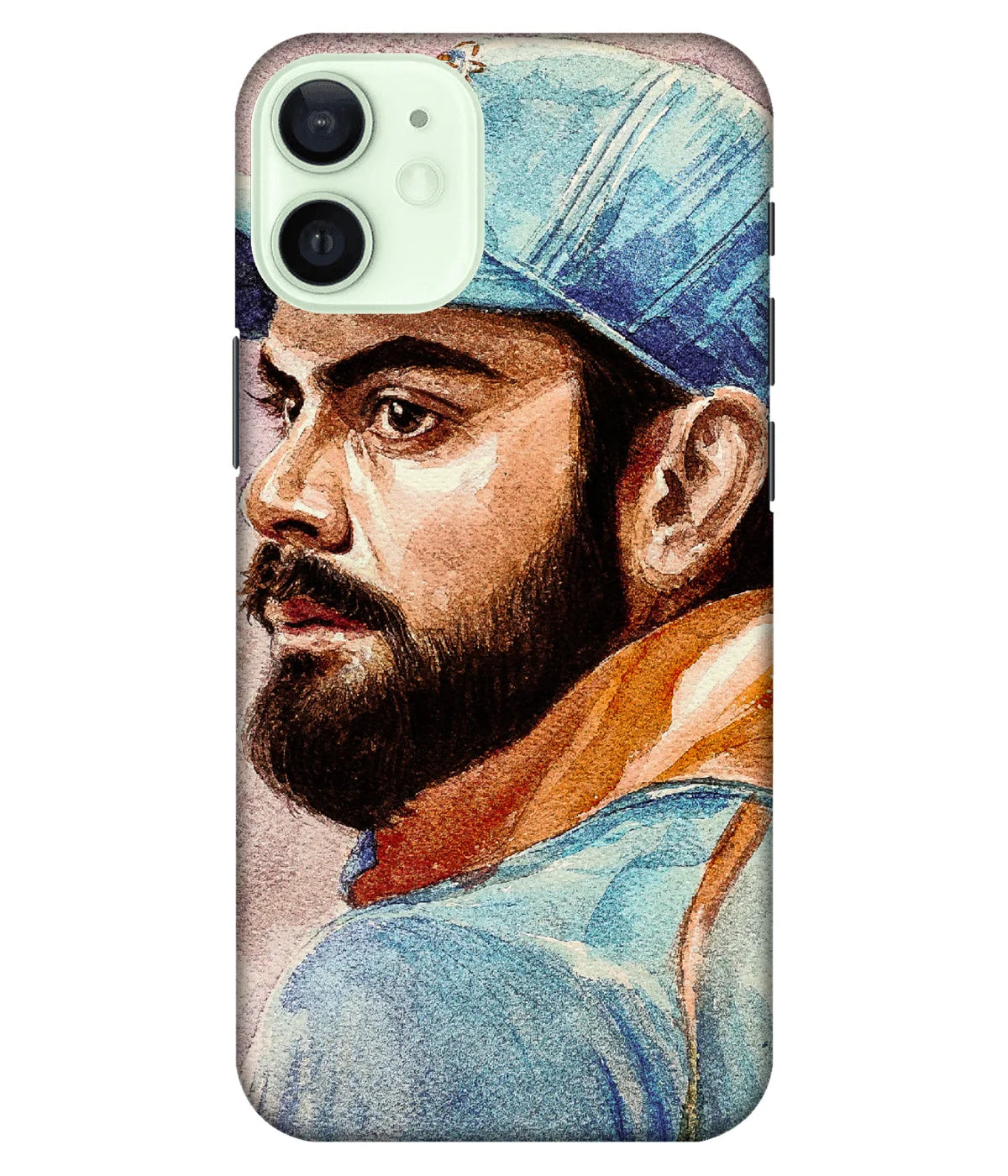 A product shot of a slim hard case with a colorful design.