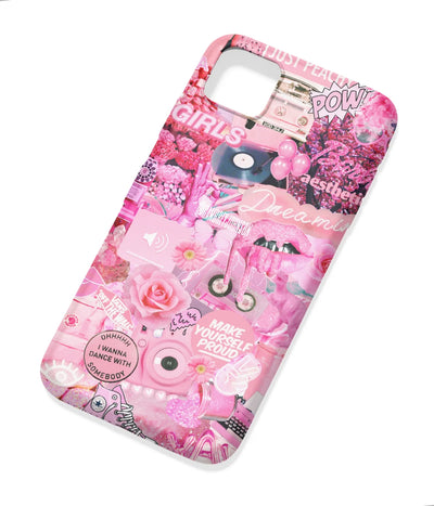 An angled view of a soft silicone case featuring a colorful design.