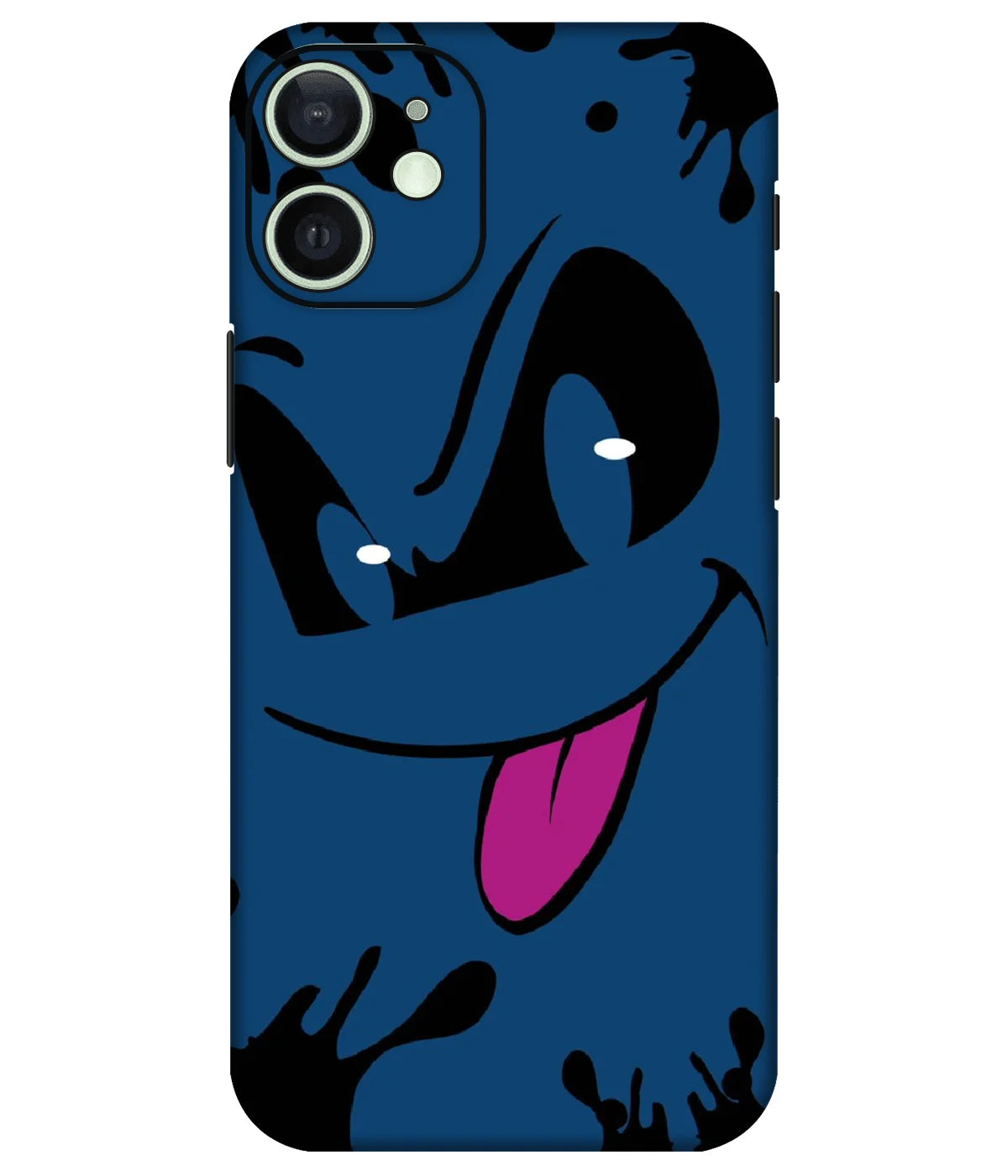 Image of a phone case featuring a mobile skin with a graphic design.