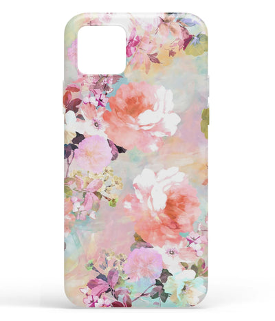 A front-on view of soft silicone phone case with a colorful design.