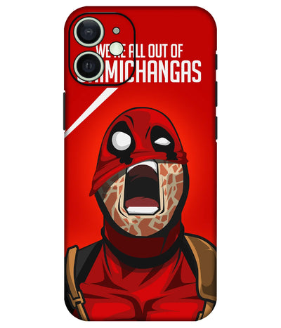 Image of a phone case featuring a mobile skin with a graphic design.