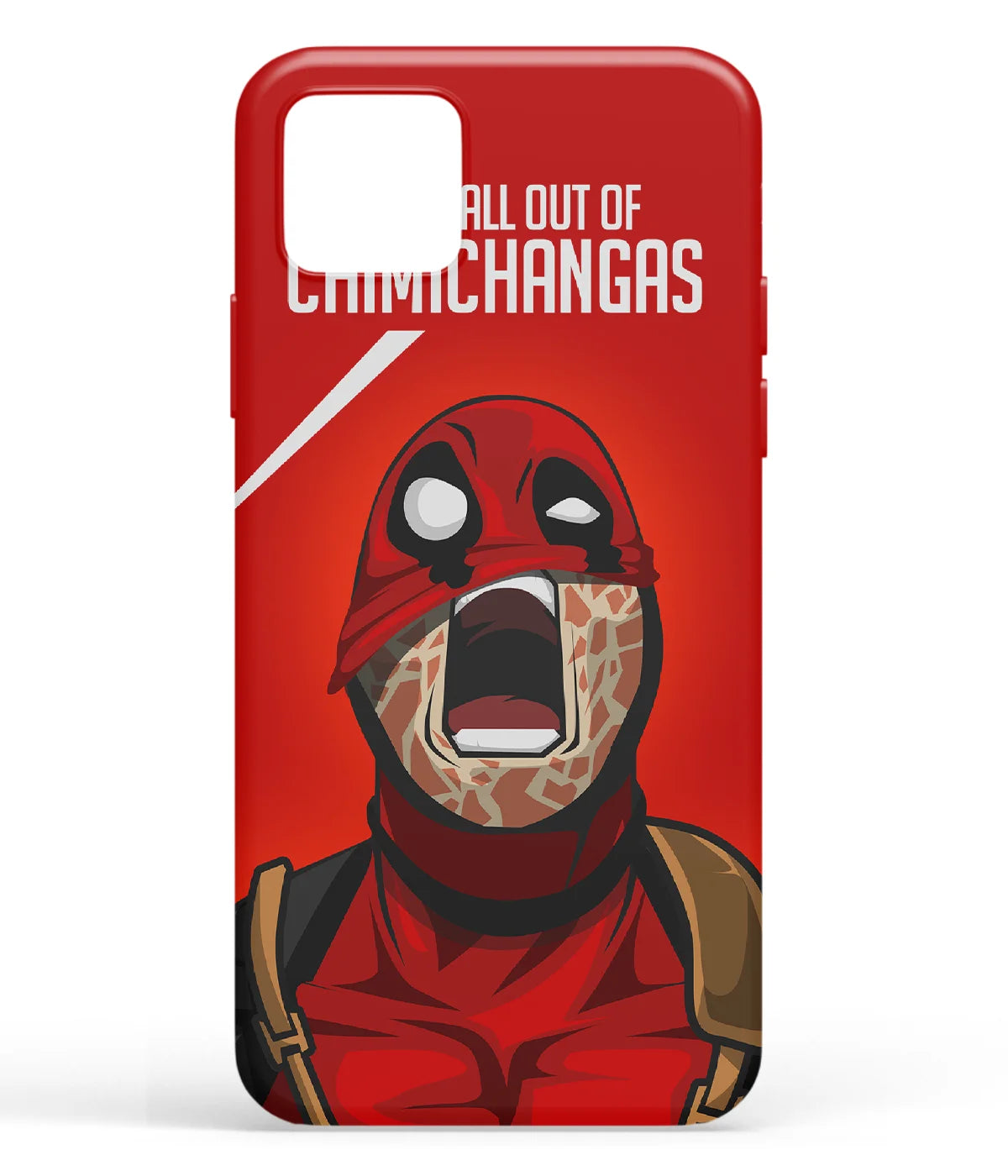 A front-on view of soft silicone phone case with a colorful design.