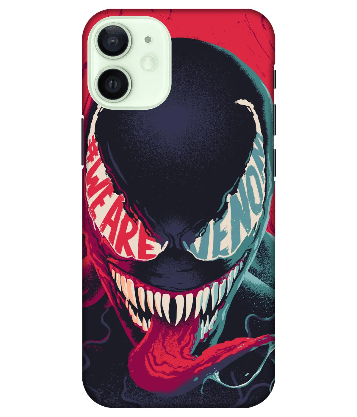 A product shot of a slim hard case with a colorful design.