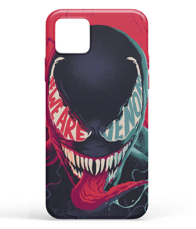 A front-on view of soft silicone phone case with a colorful design.