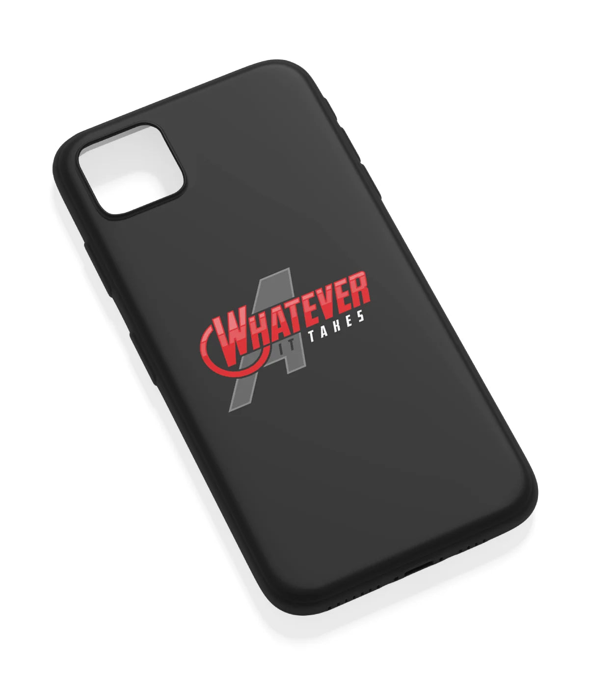 An angled view of a soft silicone case featuring a vibrant design.