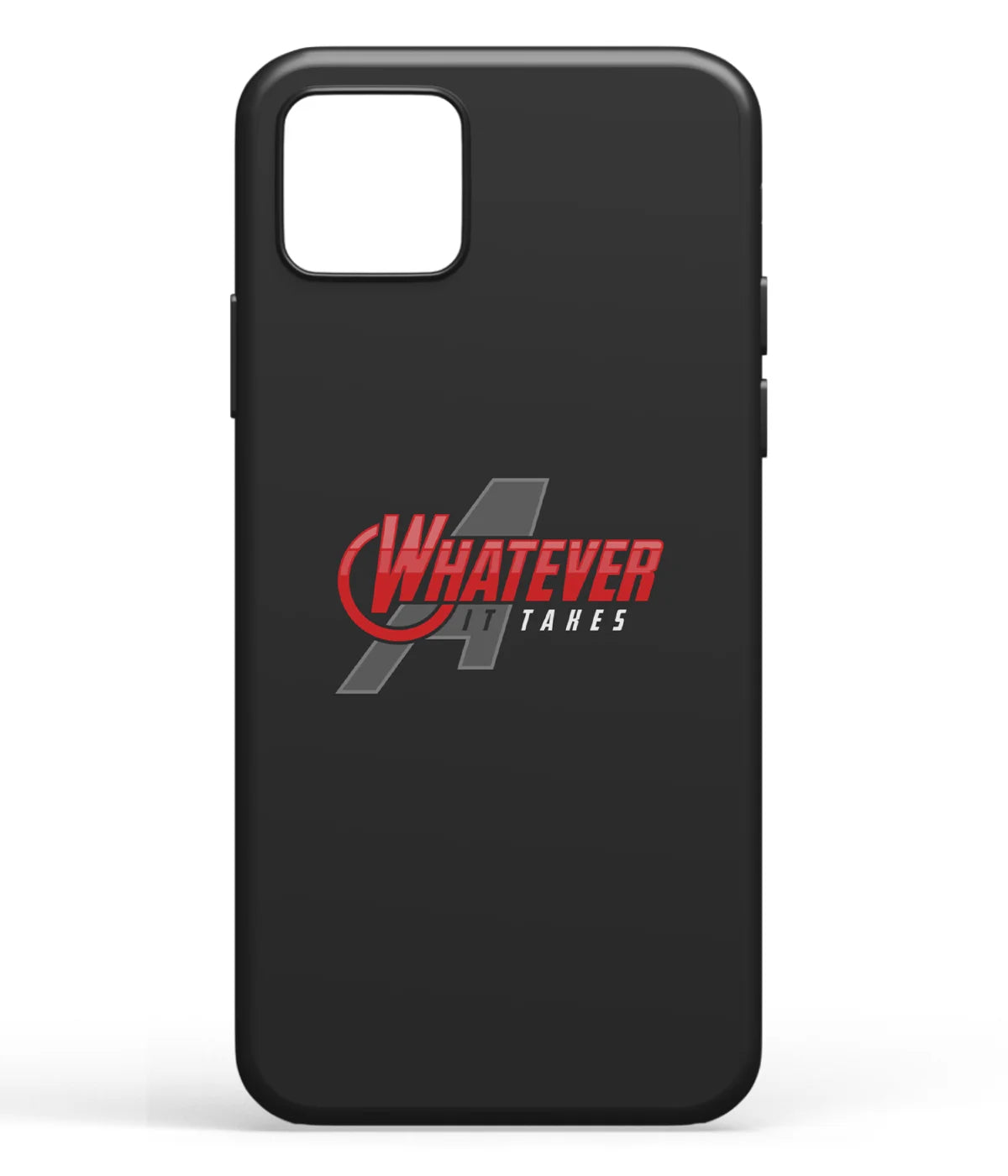 A front-on view of soft silicone phone case with a colorful design.