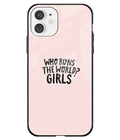 A front-on view of a glass phone case with a colorful design.