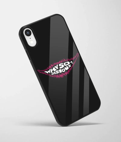 An angled view of a glass phone case featuring a vibrant design.