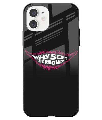 A front-on view of a glass phone case with a colorful design.