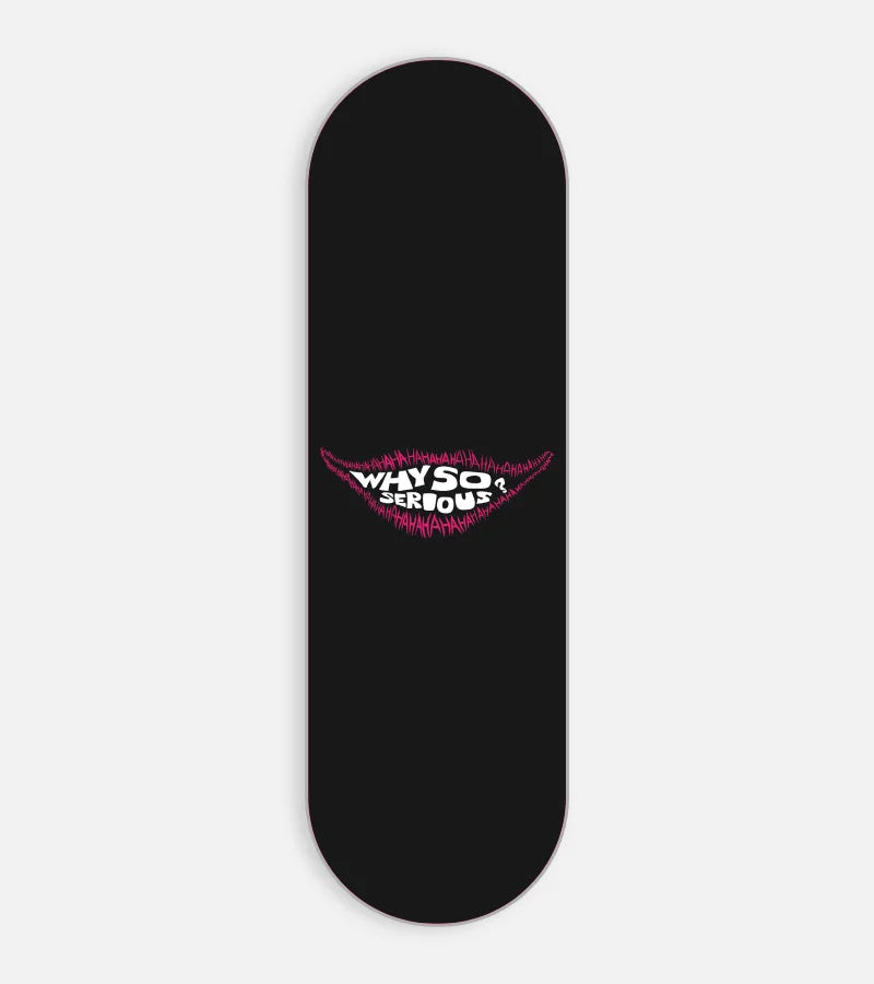 Mobile phone grip slider with a colorful design on a white background