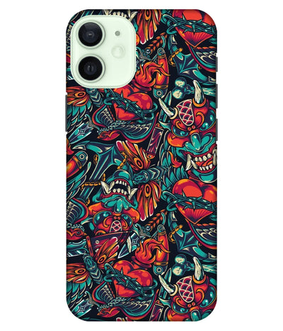 A product shot of a slim hard case with a colorful design.