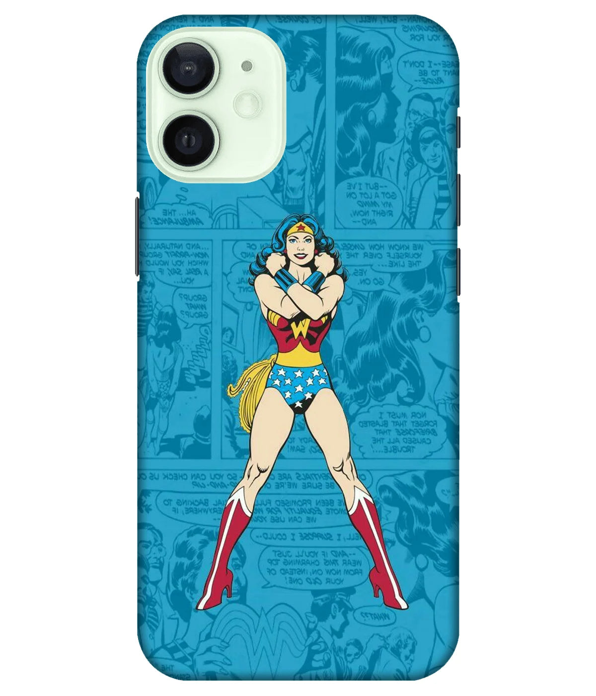 A product shot of a slim hard case with a colorful design.