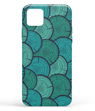 A front-on view of soft silicone phone case with a colorful design.