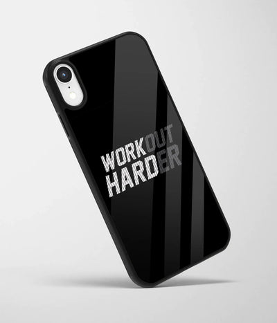 An angled view of a glass phone case featuring a vibrant design.