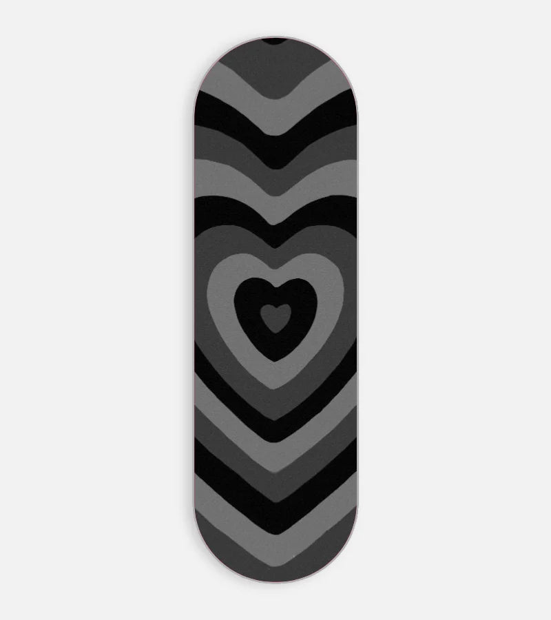 Y2K Heart Black Phone Grip Slider