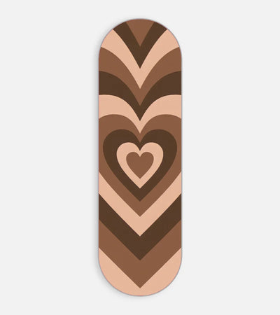 Mobile phone grip slider with a colorful design on a white background