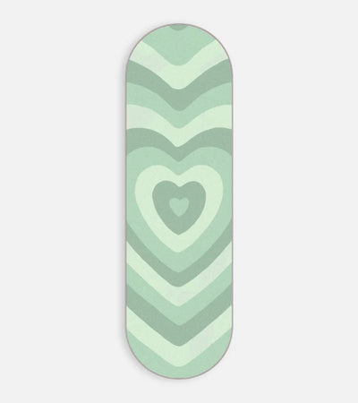 Mobile phone grip slider with a colorful design on a white background