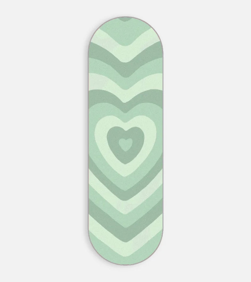 Mobile phone grip slider with a colorful design on a white background