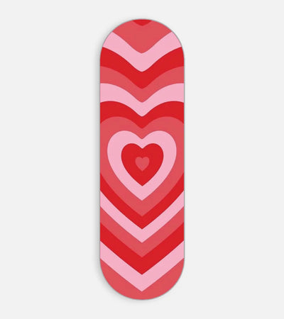 Mobile phone grip slider with a colorful design on a white background